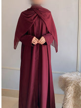 Plain Regular Zoom Front Open Abaya – Blood Red